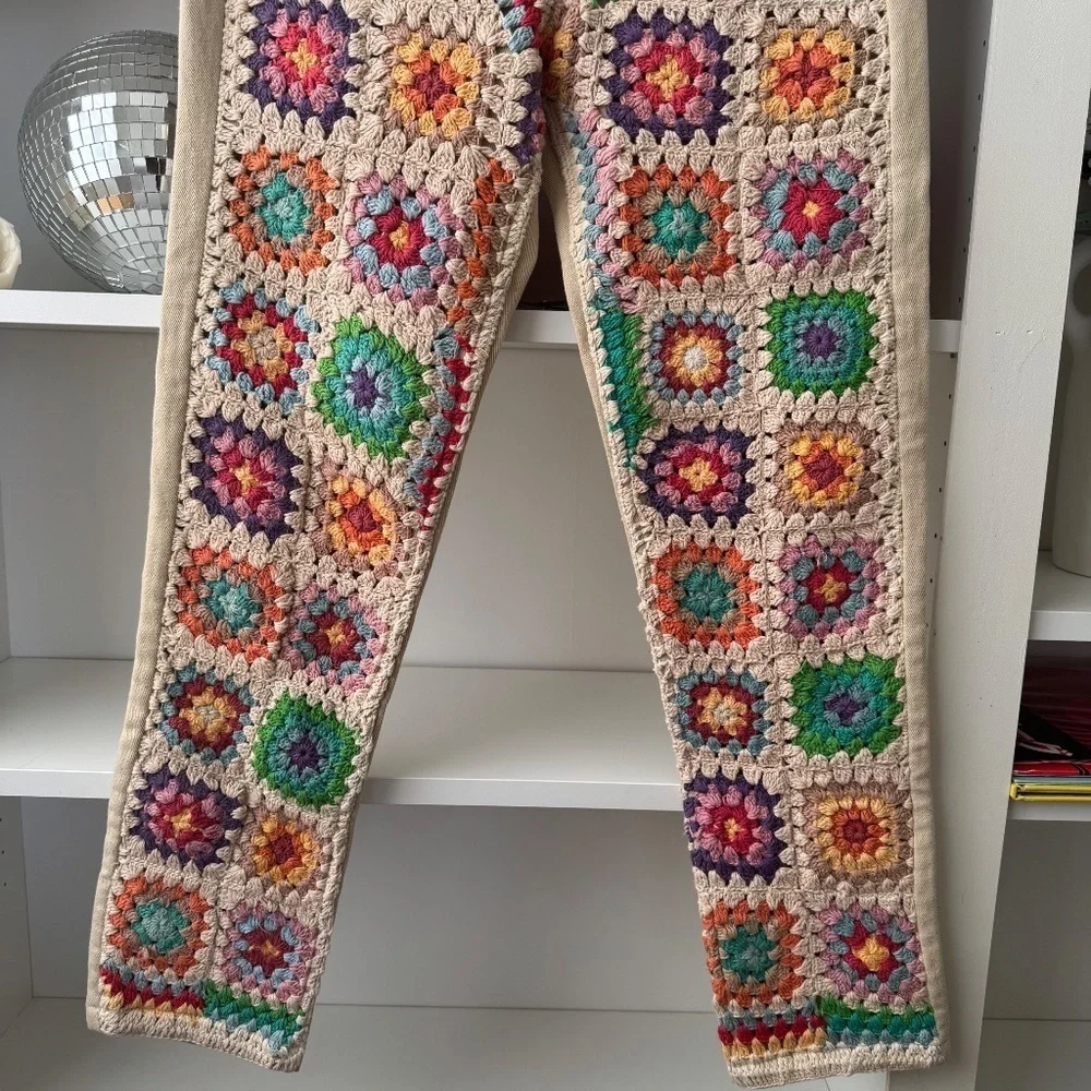 WE THE FREE PEOPLE Crochet Zuri Mom Jeans - Picture 7 of 11